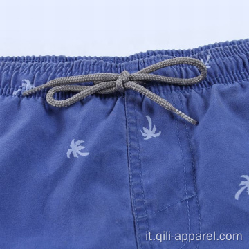 Pantaloncini da bagno impermeabili da allenamento da uomo blu scuro